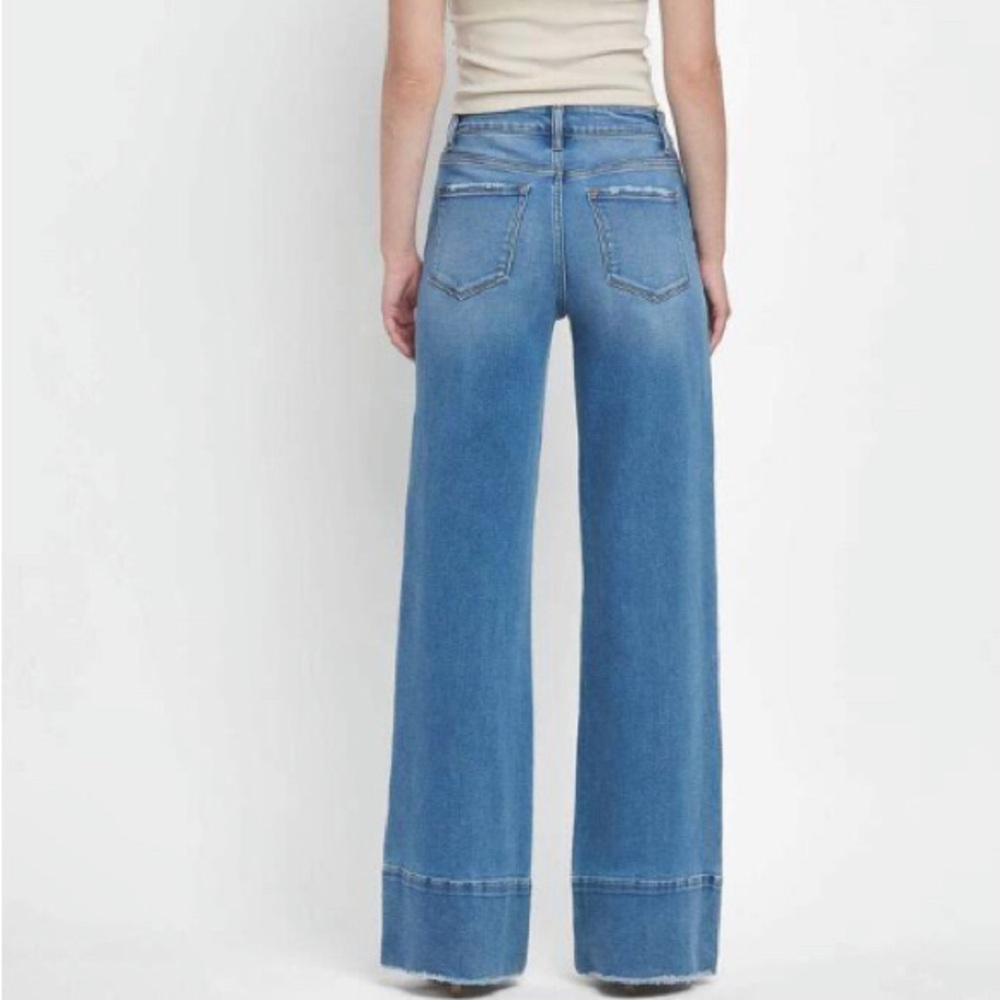 Vervet Olivia Wide Leg Blue Jeans - Picture 3 of 5